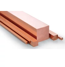 Vörösréz négyzet rúd, Cu-ETP R250 / 15*15  mm/ méter