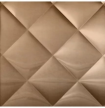 Színezett nyomott (mintás) lemez, quilted, bronz, 1250x2500 mm, 0,8 mm vastag, 304