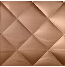 Színezett nyomott (mintás) lemez, quilted, rozé arany, 1250x2500 mm, 0,6 mm vastag, 316