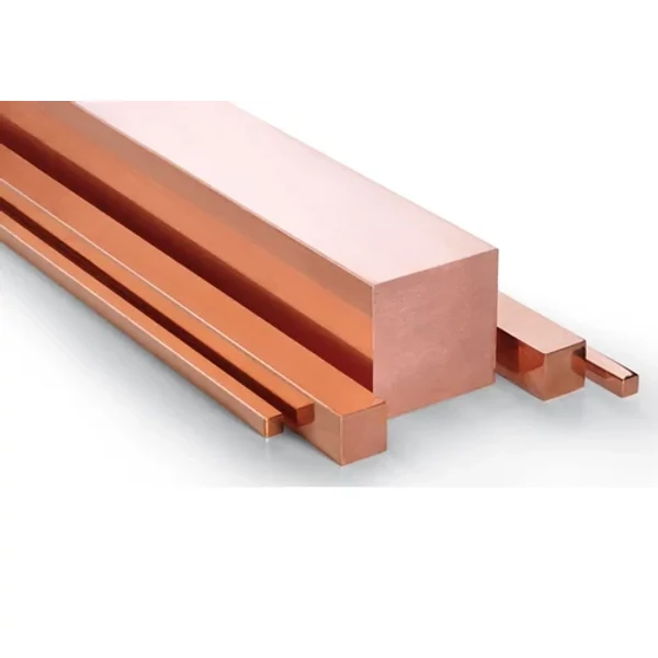 Vörösréz négyzet rúd, Cu-ETP R250 / 15*15  mm/ méter