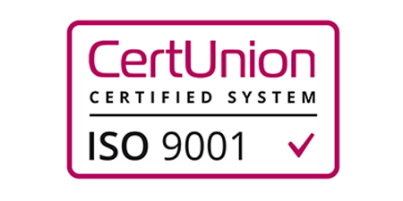 ISO 9001 minősítéssel rendelkezünk